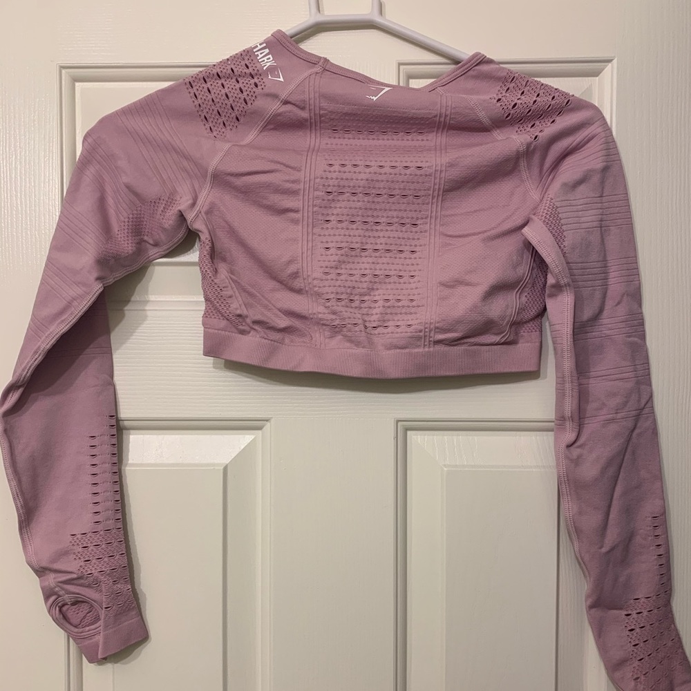 NWT Gymshark Long Sleeve Crop Top Size S - Picture 3 of 3